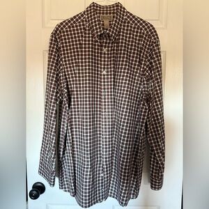 Duluth Trading Co Burgundy and White Checkered Men's Shirt (+ a blue plaid)